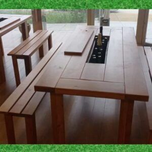 MESA MADERA CON ZONA CERVECERA